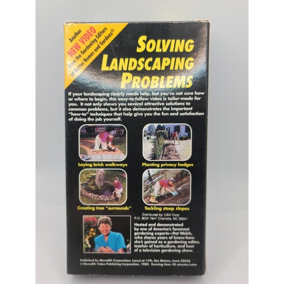 Sealed VHS Better Homes and Gardens, Solving Landscaping Problems (1989) 45 Min - Picture 2 of 2